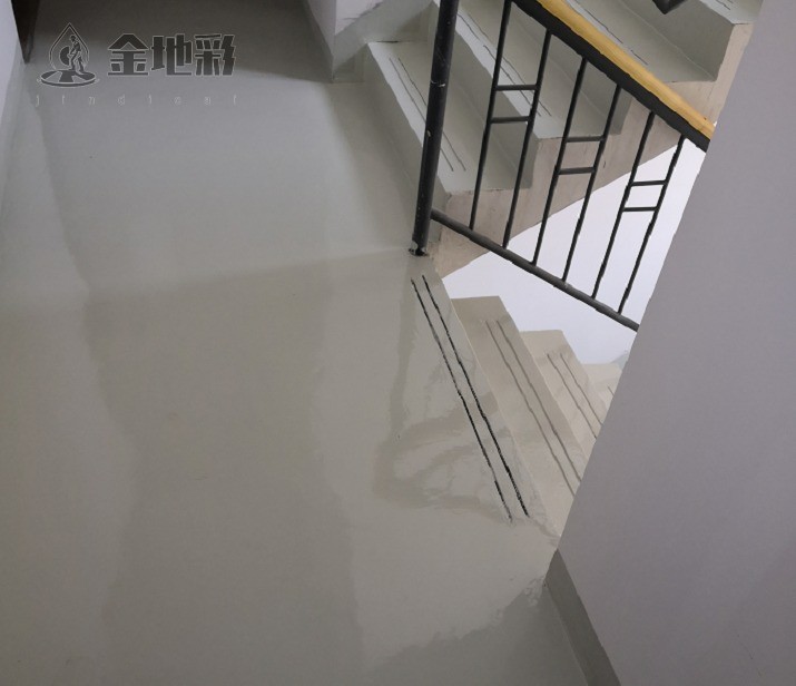 广阳郡小区楼梯地坪漆施工纪实
