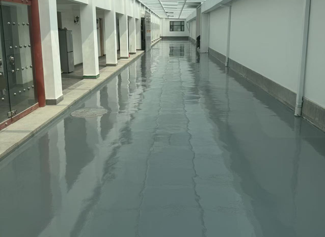 九洲毛家名将书院院内平涂地坪漆施工总结