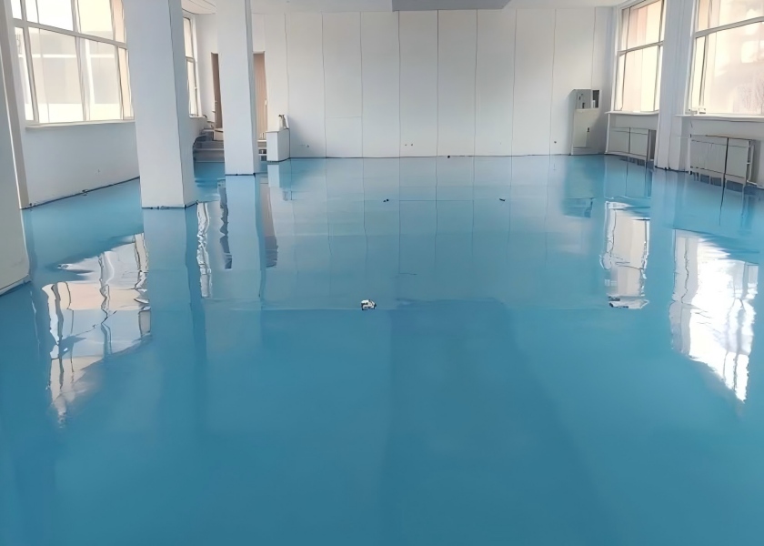 装甲陆军学院装备部水性环氧地面施工总结