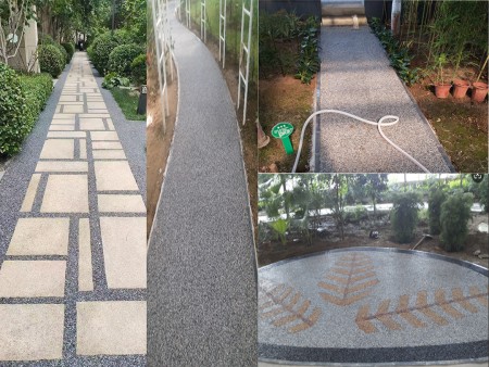 大兴龙湖天琅园区胶粘石地坪施工方案及工艺流程介绍